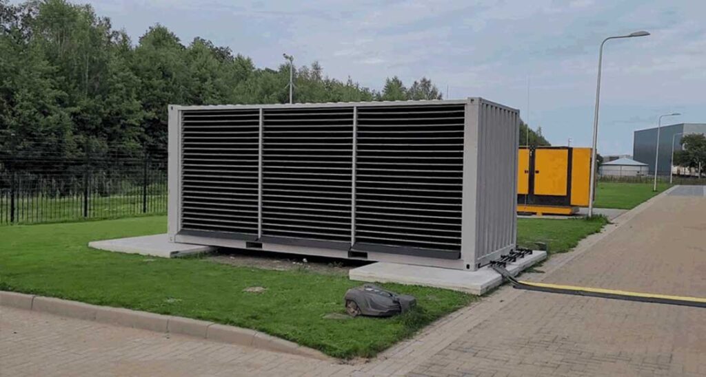 Miner hosting container in the Netherlands.