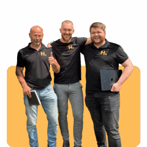 The team hamus hosting with Wijnand, Shristiaan and Gijsbert