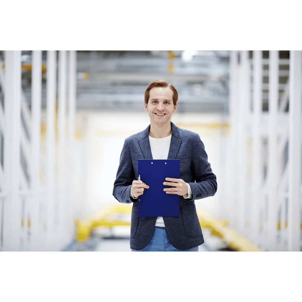 A man working in a data center for bitcoin mining hosting facility holding a file about Bitcoin Mining Difficulty Drops Over 11%